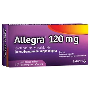 Алегра при сенна хрема 120 мг х10 филмирани таблетки Sanofi