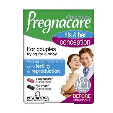 Pregnacare Зачеване за него/нея х60 таблетки Vitabiotics