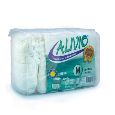Alivio Пелени-гащи за възрастни дневни М 50-80 кг x10 броя