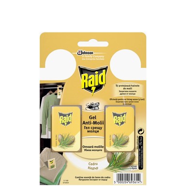 Raid Гел против молци кедър x2 броя