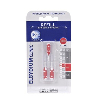 Elgydium Trio Compact Refill Интердентални четки червени х3 бр
