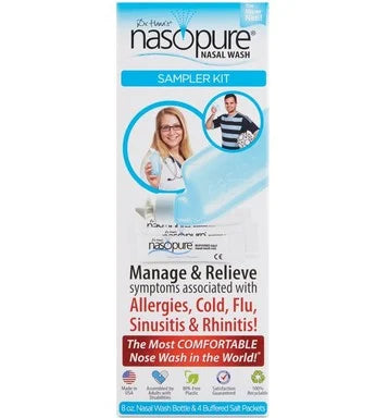 Nasopure Комплект за носни промивки за възрастни x236 мл + 4 сашета