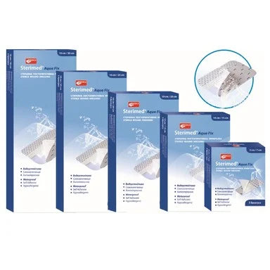 Sterimed Aqua Fix Стерилни постоперативни превръзки 10 см/20 см х5 бр Medica