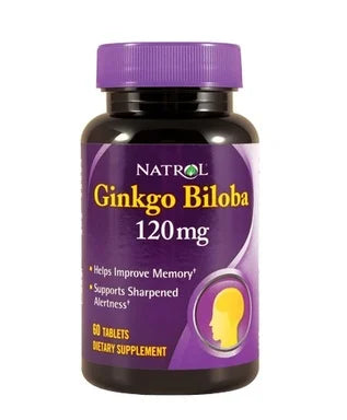 Гинко Билоба за добра памет и оросяване 120 мг х60 таблетки Natrol
