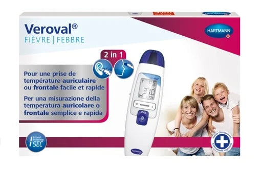 Hartmann Veroval 2в1 Инфрачервен термометър за ухо и чело
