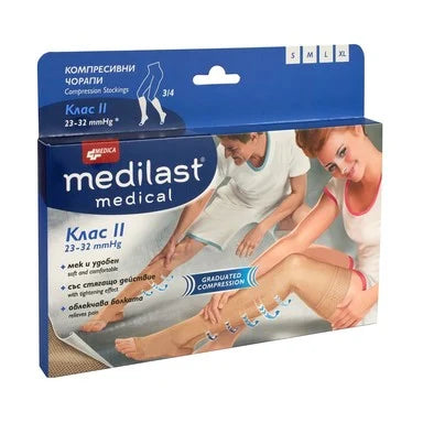 Medilast Компресивен чорап при разширени вени клас II 3/4 XXL Medica