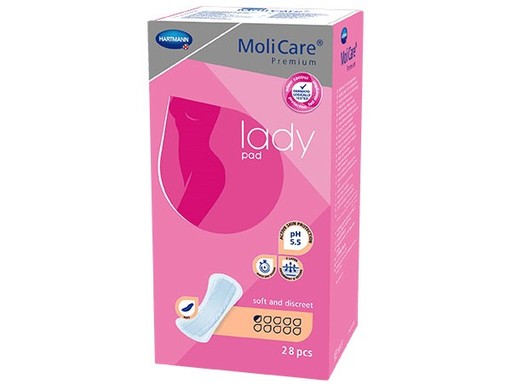 Hartmann MoliCare Premium Lady Урологични подложки 0.5 капки х28 броя