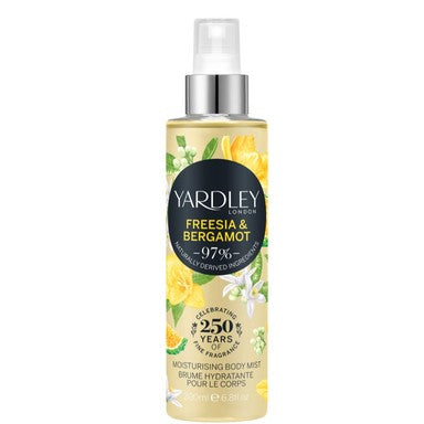Yardley Freesia and Bergamot Спрей мист за тяло х200 мл
