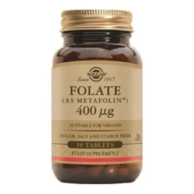 Solgar Фолат Метафолин 400 mcg за здраво сърце и нервна система х50 таблетки