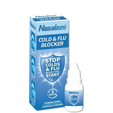 Nasaleze Cold and Flu Blocker Прахообразен спрей за нос за превенция от настинка и грип х800 мг