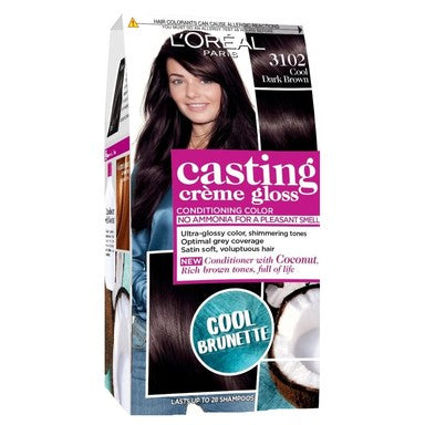 Loreal Casting Creme Gloss Боя за коса без амоняк 3102 тъмно кестеняв