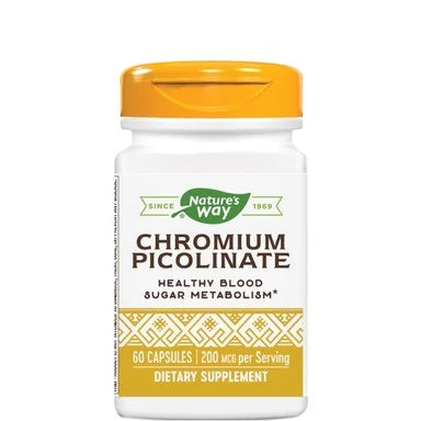 Хром за регулиране на кръвната захар 200 мкг х60 капсули Nature's Way