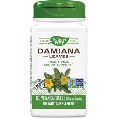 Дамиана лист при ПМС и менопауза 400 мг х100 капсули Nature's Way