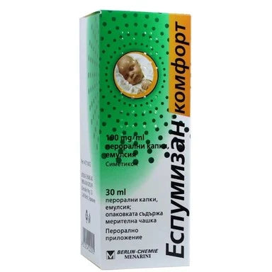 Еспумизан Комфорт при подуване и газове 100 мг х30 мл Berlin-Chemie