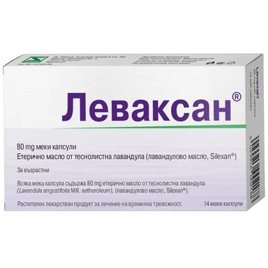 Леваксан при безпокойство и умора 80 мг x14 капсули Dr. Willmar Schwabe