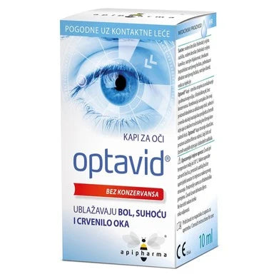 Optavid Капки за очи с хиалуронова киселина лайка и метличина х10 мл Apipharma