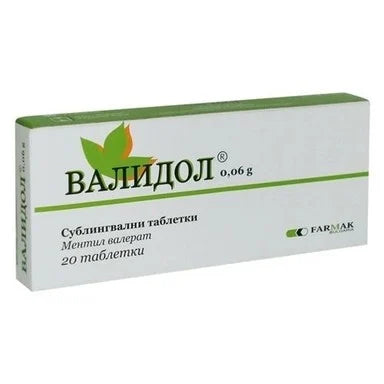 Валидол за успокоение 60 мг x20 таблетки Farmak