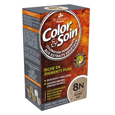 3Chenes Color and Soin Боя за коса 8N житно рус цвят