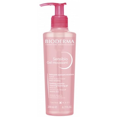 Bioderma Sensibio Успокояващ мицеларен гел за чувствителна и нетолерантна кожа х200 мл