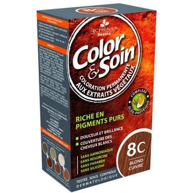 3Chenes Color and Soin Боя за коса 8C медно рус цвят