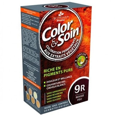 3Chenes Color and Soin Боя за коса 9R огнено червен цвят