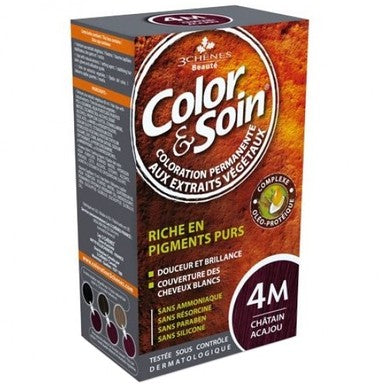 3Chenes Color and Soin Боя за коса 4M махагоново кестеняв цвят