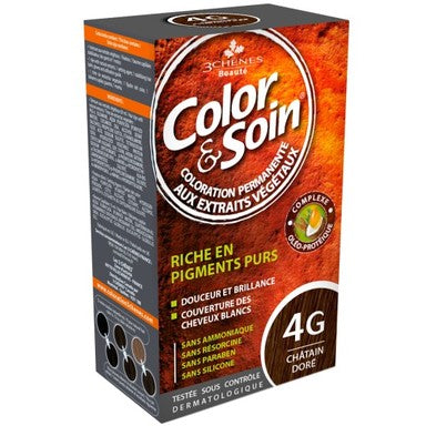 3Chenes Color and Soin Боя за коса 4G златно кестеняв цвят