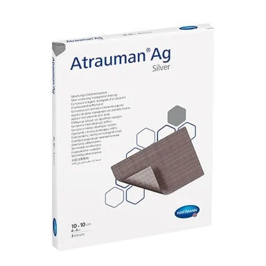 Hartmann Atrauman Ag Мазева превръзка със сребро размер 10/10 см х3 броя