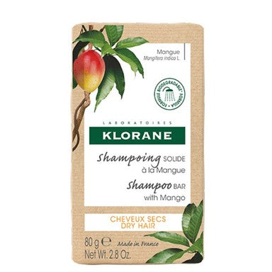 Klorane Твърд шампоан с манго за суха коса х80 г