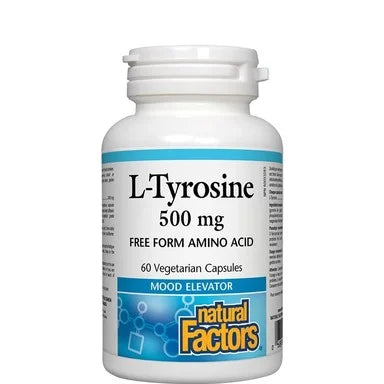 Л-Тирозин 500 мг при стрес и депресия х60 капсули Natural Factors