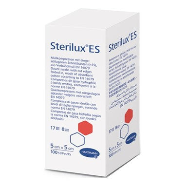 Hartmann Sterilux ES Нестерилни компреси 8 дипли 5/5 см х100 броя