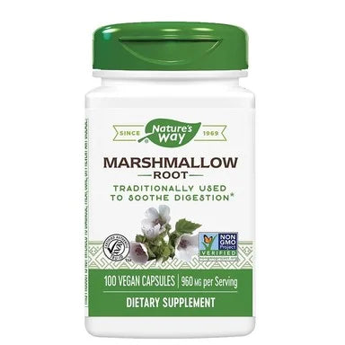 Бяла ружа корен при болки в гърлото 480 мг х100 капсули Nature's Way