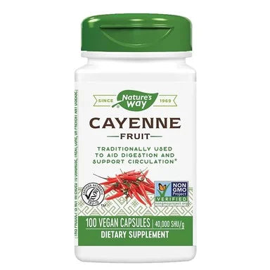 Лют червен пипер за сърце и стомах 450 мг х100 капсули Nature's Way