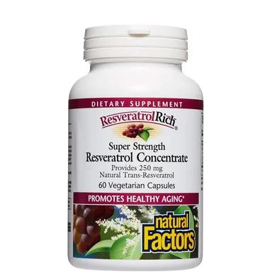 Ресвератрол Супер концентрат 250 мг x60 капсули Natural Factors