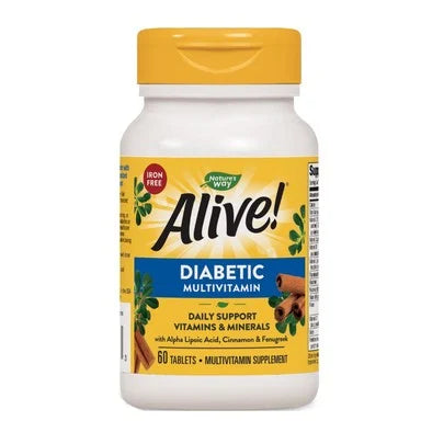 Alive Мултивитамини за диабетици х60 таблетки Natures Way