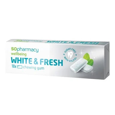 SOpharmacy White & Fresh Дъвки без захар х10 броя