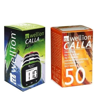 Комплект Wellion Calla Light Глюкомер + Тест ленти х50 бр