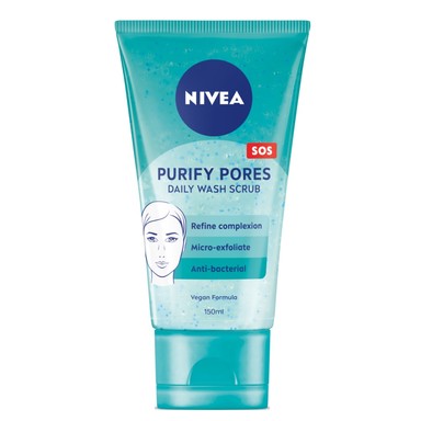 Nivea SOS Purify Pores Почистващ скраб за лице х150 мл