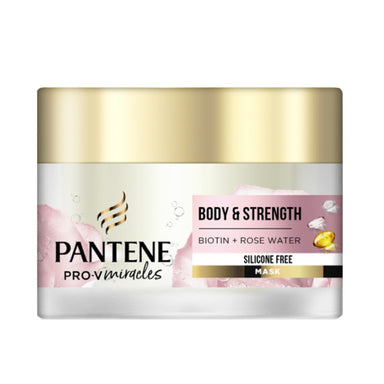 Pantene Body & Strength Маска за здрава и плътна коса с розова вода х160 мл
