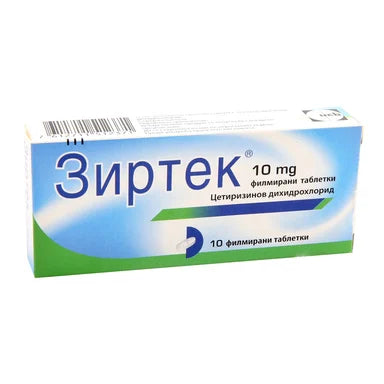 Зиртек при алергии 10 мг x10 таблетки UCB Farchim
