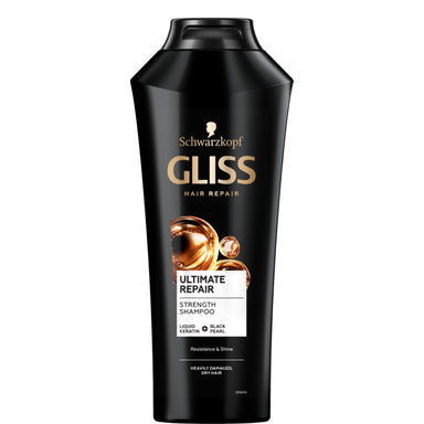Gliss Ultimate Repair Шампоан с кератин и черни перли за много увредена суха коса х400 мл