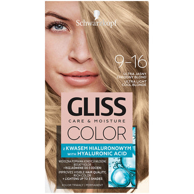 Gliss Color Боя за коса 9.16 ултра светло хладно рус цвят