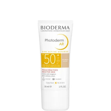 Bioderma Photoderm AR Слънцезащитен крем за лице за чувствителна и реактивна кожа SPF50+ натурален цвят x30 мл