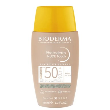 Bioderma Photoderm Nude Слънцезащитен тениращ крем SPF50+ златист цвят х40 мл