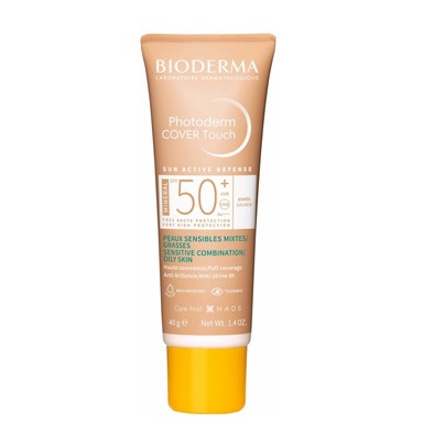 Bioderma Photoderm Cover touch Слънцезащитен тониран крем SPF50+ златист цвят х40 мл
