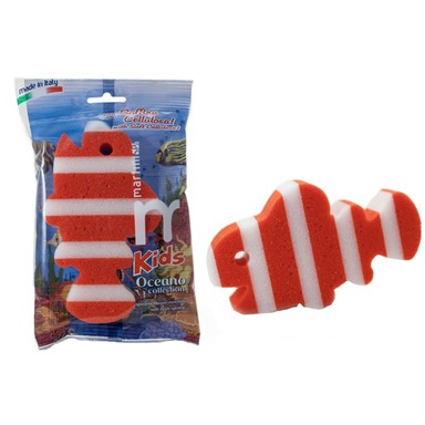 Океан Детска гъба за баня червена риба
