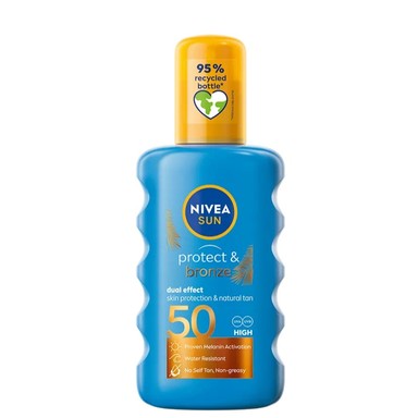 Nivea Sun Protect and Bronze Слънцезащитен спрей SPF50 x200 мл
