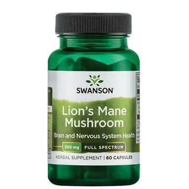 Гъба лъвска грива за памет и концентрация х60 капсули Swanson