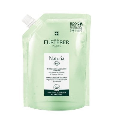 Rene Furterer Naturia Мицеларен шампоан с рициново масло и флорална вода от лавандула за всеки тип коса х400 мл