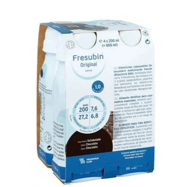Комплект Fresubin Original Протеинова напитка с вкус на шоколад 4 броя x200 мл